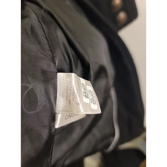 New York & Company Double Breasted Wool Blend Topcoat Small Belted Peacoat Metal - Picture 9 of 9